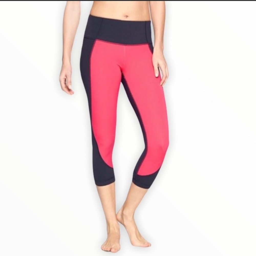 Athleta colorblock cropped legging size M